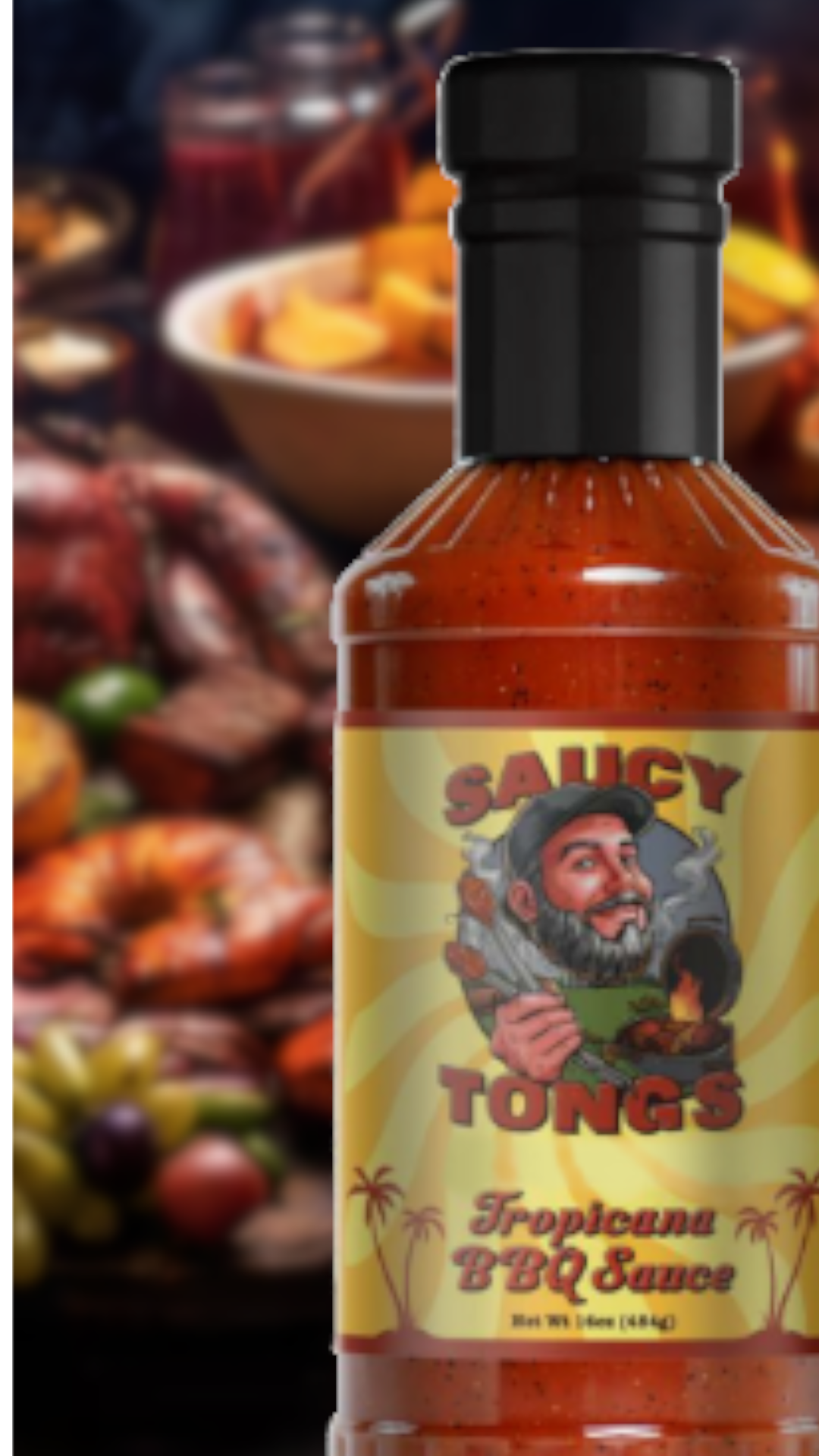 SAUCY TONGS | INFUSED TROPICANA BBQ SAUCE