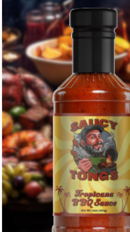 SAUCY TONGS | INFUSED TROPICANA BBQ SAUCE